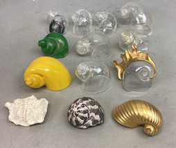 Lot Of 10 Glass Snail Shell Figurines, 1 Natural Snail Shell, 1 Fossil/1... - €17,19 EUR