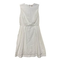 Gap Womens White Cotton Blend Sleeveless Back Zipper Dress Size 0 New - £11.77 GBP