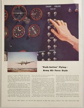 1946 Print Ad US Army Recruiting Air Force Flying 4-Engine Airplane Push-Button - $15.28