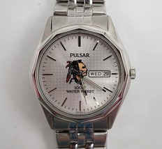 Pulsar Mens Quartz Analog Wrist Watch With New Battery School Logo - $53.96