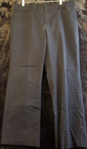 DOCKERS Capri Pants Womens Size 14 Black Cotton Flat Front Dark Wash Pockets - £7.48 GBP