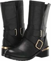 Vince Camuto Wethima Moto Engineer Leather Boots, Multipl Sizes Black VC... - $149.95