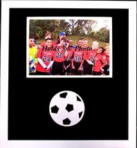 Soccer Frame for 5x7 Photo Wall hangs Vertical or Horizontal Carved Ball - £23.68 GBP