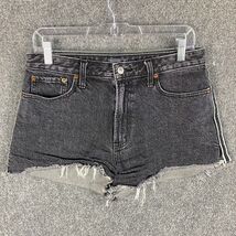 Abercrombie &amp; Fitch Shorts Women&#39;s 6 Annie High Rise Shortie 28&quot; W Charcoal - $309.81 MXN