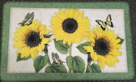 Kitchen ANTI-FATIGUE Floor Mat (15&quot; X 30&quot;) Sunflowers &amp; Butterflies, Et - £23.45 GBP
