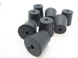 #4 Solid Rubber Stoppers 1 Hole Lab Tapered Plug Bung Cork  Fits 13/16&quot; ... - £9.22 GBP+