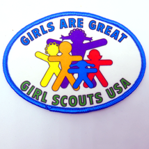 1990s Girls Are Great Girl Scouts USA Collectable Embroidered Patch New - $4.84