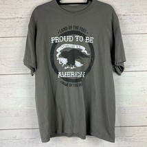 FSD Proud To Be An American Graphic Home Of The Brave Gray T-Shirt Size XL - $17.26