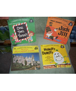 lot of [4} childern&#39;s 45 rpm records disney land  {nursery rhymes and ed... - £9.93 GBP