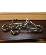 Pair of Heavy Duty Steel Chrome 2&quot; Dia SPRING COLLARS Weight Barbell Clips - $310.91 MXN