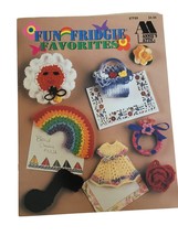 Annie's Attic Fun Fridgie Favorites Crochet Magnets Rainbow Flower Rose Basket - $9.99