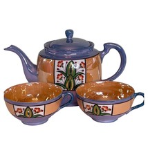 Vintage Lusterware Teapot and Tea Cups Hand Painted in Japan - £47.59 GBP