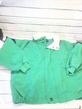 Vintage Nautica Jacket Mens M Green W/ Blue Stripe WindbreakerLined  90s... - $21.24