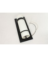 ✅ Vintage Art Deco Style Black Frosted Glass Metal Wall Sconce Light Fix... - £38.78 GBP