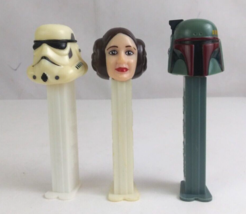 Lot of 3 Star Wars Pez Dispensers Boba Fett, Princess Leia, &amp; Storm Trooper (B) - £7.24 GBP