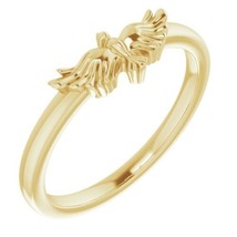 14K Yellow Gold Holy Spirit Dove Ring - £326.13 GBP