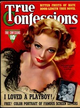 True Confessions 8/1940-Fawcett-Zoe Mozert English-American Beauty cover-pulp-VF - £145.35 GBP