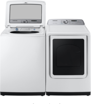 Samsung 5.0 Cu.Ft.WA50R5400AW Washer &amp; DVE50R5400W Gas Dryer White Local Pickup - £1,028.77 GBP