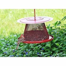 Red Bird Feeder Garden Area Backyard Attract Cardinals Finches Chickadees New - £44.97 GBP