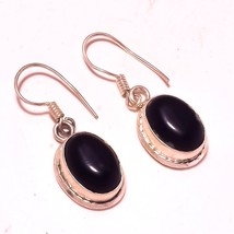 Black Onyx Handmade Christmas Gift Earrings Jewelry 1.90&quot; SA 1278 - £4.13 GBP