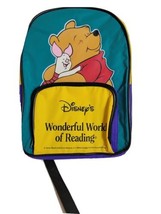 Disney’s Wonderful World Of Reading  Winnie Pooh Piglet Childs Backpack EUC - £15.71 GBP