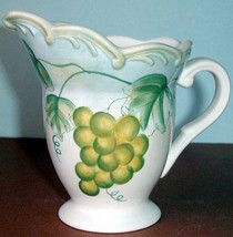 Lenox Tuscan Vine Blanc Creamer Grapes-Embossed Scalloped Top NEW in Box - £17.92 GBP