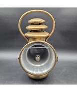 Antique c.1910 Dietz Dainty Tail Lamp Red &amp; Clear Lens Brass Carriage Auto - $339.43 CAD