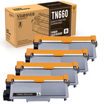 4 Pk High Yield TN660 Toner For Brother TN-630 HL-L2320D HL-L2360DW HL-L2380DW - $48.99