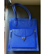 Henri Bendel Rivington 2 in 1 Blue Leather Tote With Detachable Shoulder... - $129.35 CAD