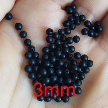 100pcs/pack Soft Plastic Beads Round m-12mm Black Soft Fishing Beads Rig Carp Fi - £39.28 GBP