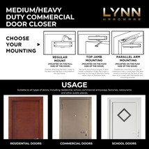 LYNN HARDWARE Medium/Heavy Duty Commercial Door Closer - DC7016 Surface Mount... - $227.30