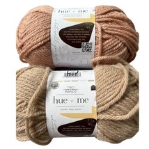 Two of Wands Hue + Me Chunky Wool Blend Yarn | 101AZ  Rose Water &amp; 099U Desert - £14.62 GBP