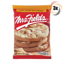 3x Mrs Fields White Chocolate Chunk Macadamia Cookies | 2.1oz | Fast Shipping! - £8.55 GBP