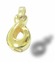 Infinity 24k Gold Plated Sterling Silver Funeral Cremation Urn Pendant w/Chain - £145.10 GBP