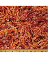 Cotton Packed Fried Bacon Breakfast Foods Fabric Print by the Yard D574.02 - $293.93 MXN