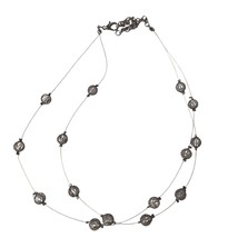 Vintage Chain Link Wrapped Ball Choker Necklace Womens Costume Jewelry - $26.73