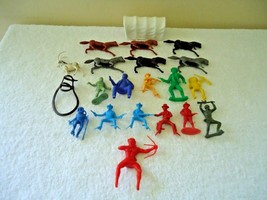 Vintage Mixed Lot Of Over 20 Plastic Cowboy,Indian,etc.Toys &quot; GREAT MIXE... - $14.95