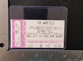 Jethro Tull - Vintage October 14 1992 Warfield San Francisco Concert Ticket Stub - £7.86 GBP