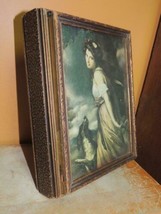 Antique Keepsake Jewelry Dresser Box mirror Picture Frame Nouveau Victorian - £37.19 GBP