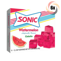6x Packs Sonic Watermelon Flavor Gelatin | 6 Servings Per Pack | 3.94oz - $24.89