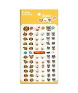 CUTE HAPPY DOG AND CAT GEL STICKERS Sheet Animal Craft Scrapbook Raised ... - $2.49