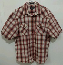 Pendleton Shirt Mens XL Plaid Short Sleeve Frontier Western Pearl Snap B... - $535.86 MXN