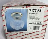 Lightcraft 6x7&quot; Round Crystal Dome Ribbed Glass Light Fixture Polished B... - $24.95