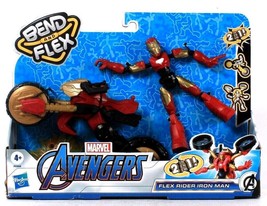 Hasbro Bend And Flex Marvel Avengers 2 In 1 Flex Rider Iron Man Action Figure 