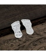 Real Solid Silver Laxmi Charan Paduka 2.8Cm religious gift and remedy - $31.04