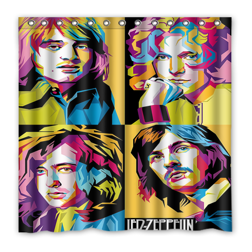 New!!! Led Zeppelin Custom Waterproof Polyester Shower Curtain 4 Size Item image 2