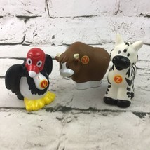 Fisher Price Little People Alphabet Zoo Animals Lot Of 3 Yack Volture Zebra - £5.90 GBP