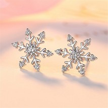 Temperament Snowflake Ice and Snow Earrings for Women  High Quality Design Jewel - £7.19 GBP