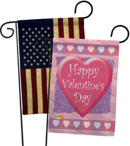 Valentine Heart - Impressions Decorative USA Vintage - Applique Garden Flags Pac - £24.25 GBP