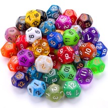 42 Pieces Polyhedral Dice 12 Sided Game Dice Set Mixed Color Dices Assortment Wi - £15.97 GBP